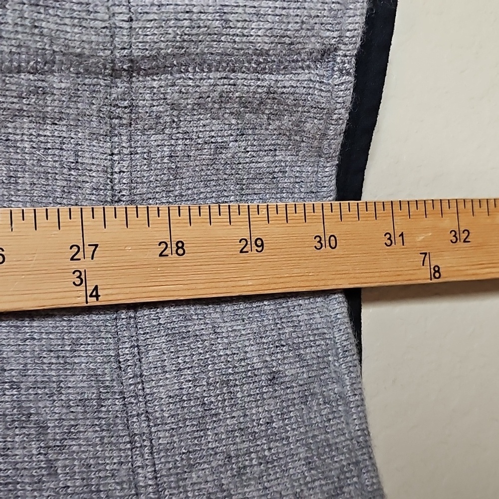 Title Nine Light Gray Asymmetrical Zip Jacket Wool Blend Sweater Medium - Picture 9 of 10
